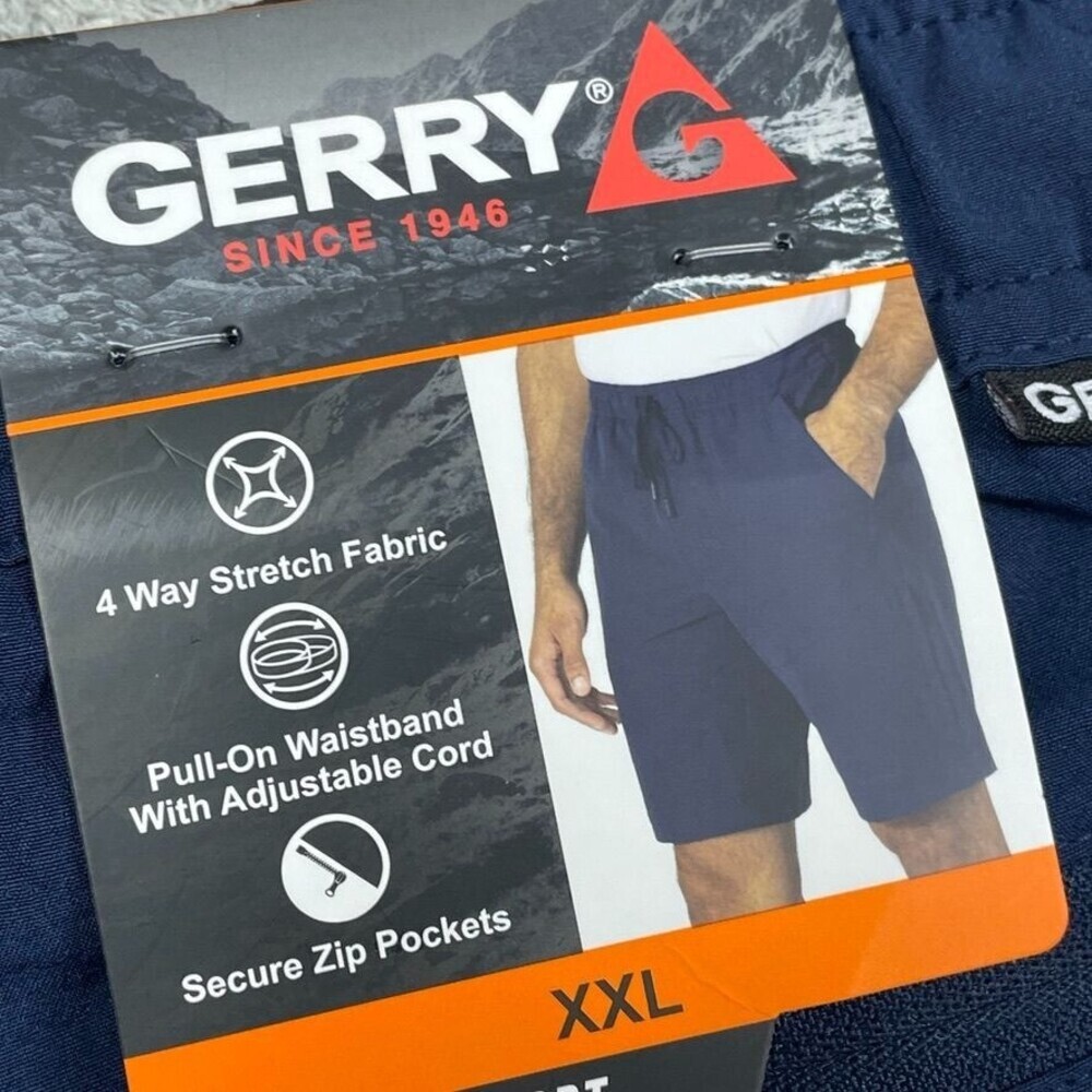 Gerry Mens Trail Shorts XX-Large Blue Athletic Fit Lightweight Stretch a1109 - Picture 7 of 8